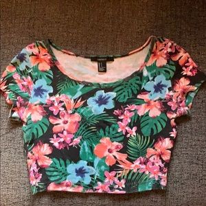 Forever 21 floral crop top
